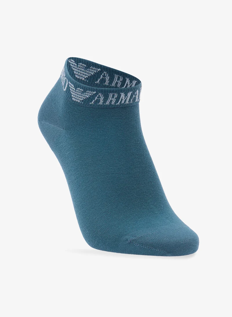 EMPORIO ARMANI  3 Pack Of Logo Ankle Socks for Men | Best Price UAE